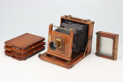 Lot 590 - An E. H. Farrow Half Plate Mahogany Field Camera