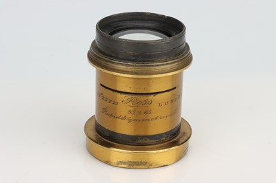 Lot 483 - A Ross Rapid Symmetrical 8½ x 6½ Brass Lens
