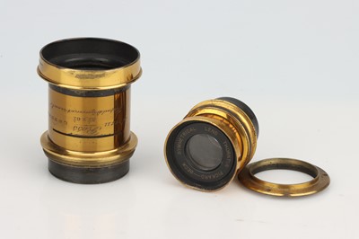 Lot 483 - A Ross Rapid Symmetrical 8½ x 6½ Brass Lens