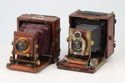 Lot 376 - A J. Lancaster 'The 1898 Instantograph' Quarter Plate Mahogany Camera