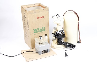 Lot 318 - An Unused Wild M11 Binocular Microscope Outfit