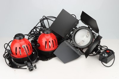 Lot 867 - A Selection of Three Red-Head Style Motion Picture Lights