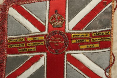 Lot 103 - A WWI Military  Silk Commemorating 19th The Green Howard Regiment 