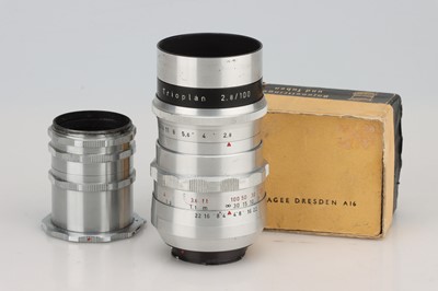 Lot 554 - A Hugo Meyer Trioplan f/2.8 100mm Lens