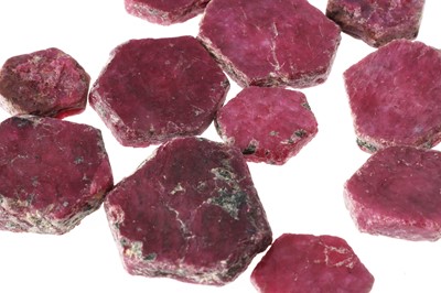 Lot 181 - Eleven Hexagonal Ruby Crystals