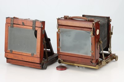 Lot 594 - A Thornton Pickard Ruby Royal Triple Extension Mahogany Half Plate Field Camera