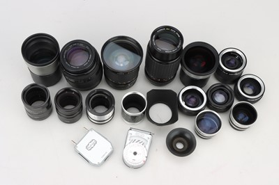 Lot 747 - A Mixed Selection of Camera Lenses & Accessories