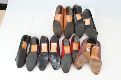 Lot 223 - Six Pairs of Salvatore Ferragamo Designer Italian Court Shoes