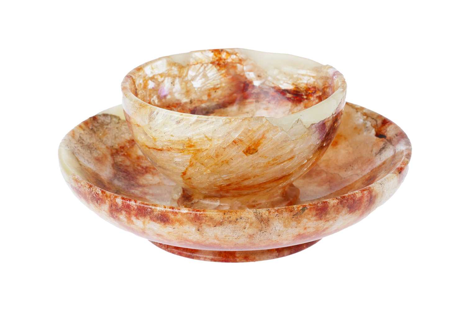 Lot 189 Turned Derbyshire Fluorite Cup & Saucer,