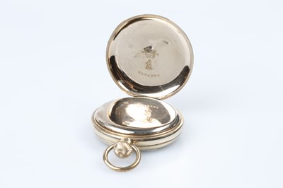 Lot 118 - A Gold Plated Open Faced Crown Wind Fob Watch