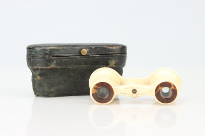 Lot 223 - A French set of Ivory & Tortoise Shell Binoculars