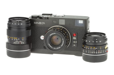 Lot 36 - A Minolta CLE Rangefinder Outfit