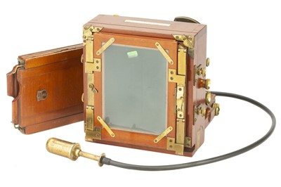 Lot 180 - A J. Lancaster & Sons 'The 1889 Instantograph Patent' Mahogany & Brass Quarter Plate Camera