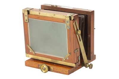 Lot 181 - A J. Lancaster Instantograph Mahogany Quarter Plate Camera