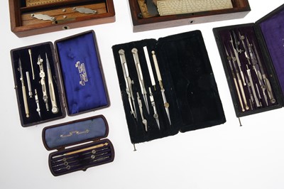 Lot 51 - Six Sets of drawing Instruments