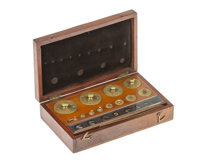 Lot 91 - Borough Of Preston, A Very Fine Set of Standard Apothecaries Weights, 1890