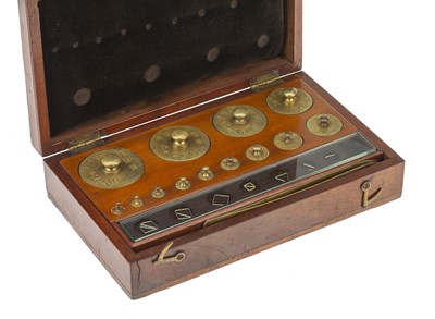 Lot 91 - Borough Of Preston, A Very Fine Set of Standard Apothecaries Weights, 1890