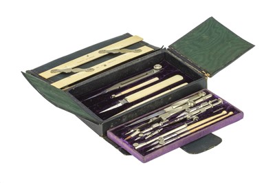 Lot 105 - A Miniature Pocket Set of German Silver Drawing Instruments, Newman