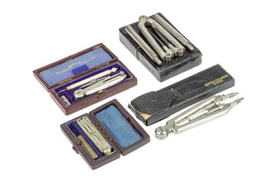 Lot 110 - Drawing Instruments, Pocket Napier Compasses and Pillar Compasses