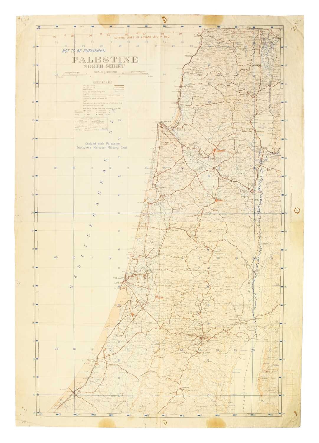 Lot 286 - A Rare & Unusual Military Map For Palestine