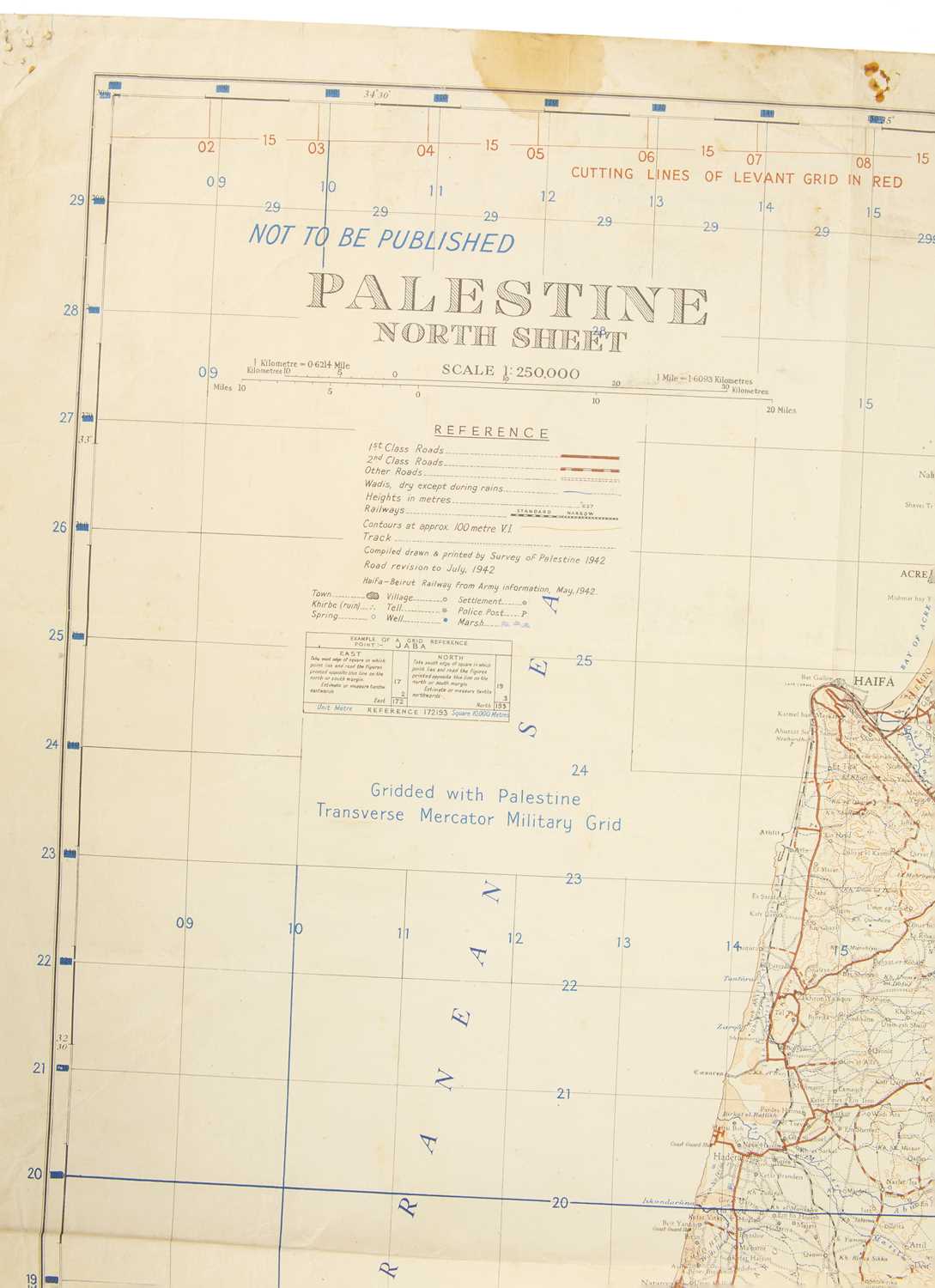 Lot 286 - A Rare & Unusual Military Map For Palestine,