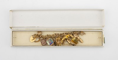 Lot 87 - A 9ct Gold Charm Bracelet