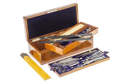 Lot 149 - A Good & Large Set of Drawing Instruments