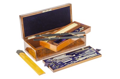 Lot 149 - A Good & Large Set of Drawing Instruments