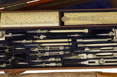 Lot 150 - A Case of Drawing Instruments, Stanley