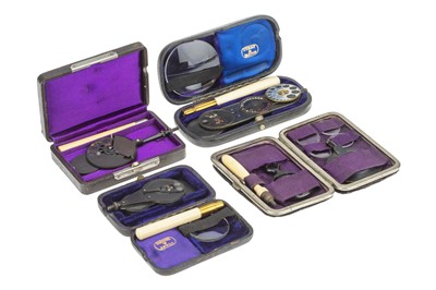 Lot 12 - Four  Cased Ophthalmoscopes