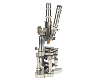 Lot 184 - An Impressive Grand No.1 Palladium Plated Binocular Microscope Outfit, Nachet