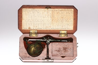 Lot 199 - Young & Son Mahogany Cased Diamond Balance Scales