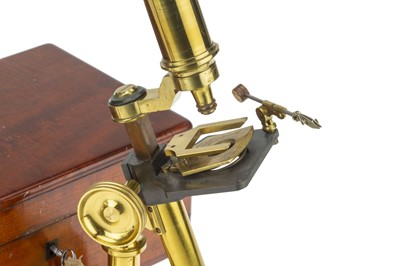Lot 180 - A Brass Compound Microscope, Dixey