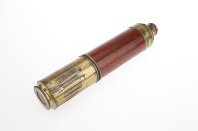 Lot 91 - A Day & Night Brass and Wood Four Draw Telescope