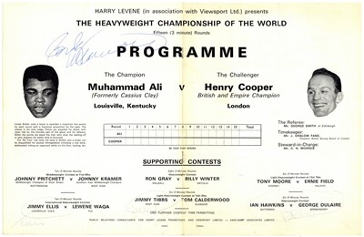 Lot 158 - Boxing Programmes, Muhammad Ali v Henry Cooper, 1966