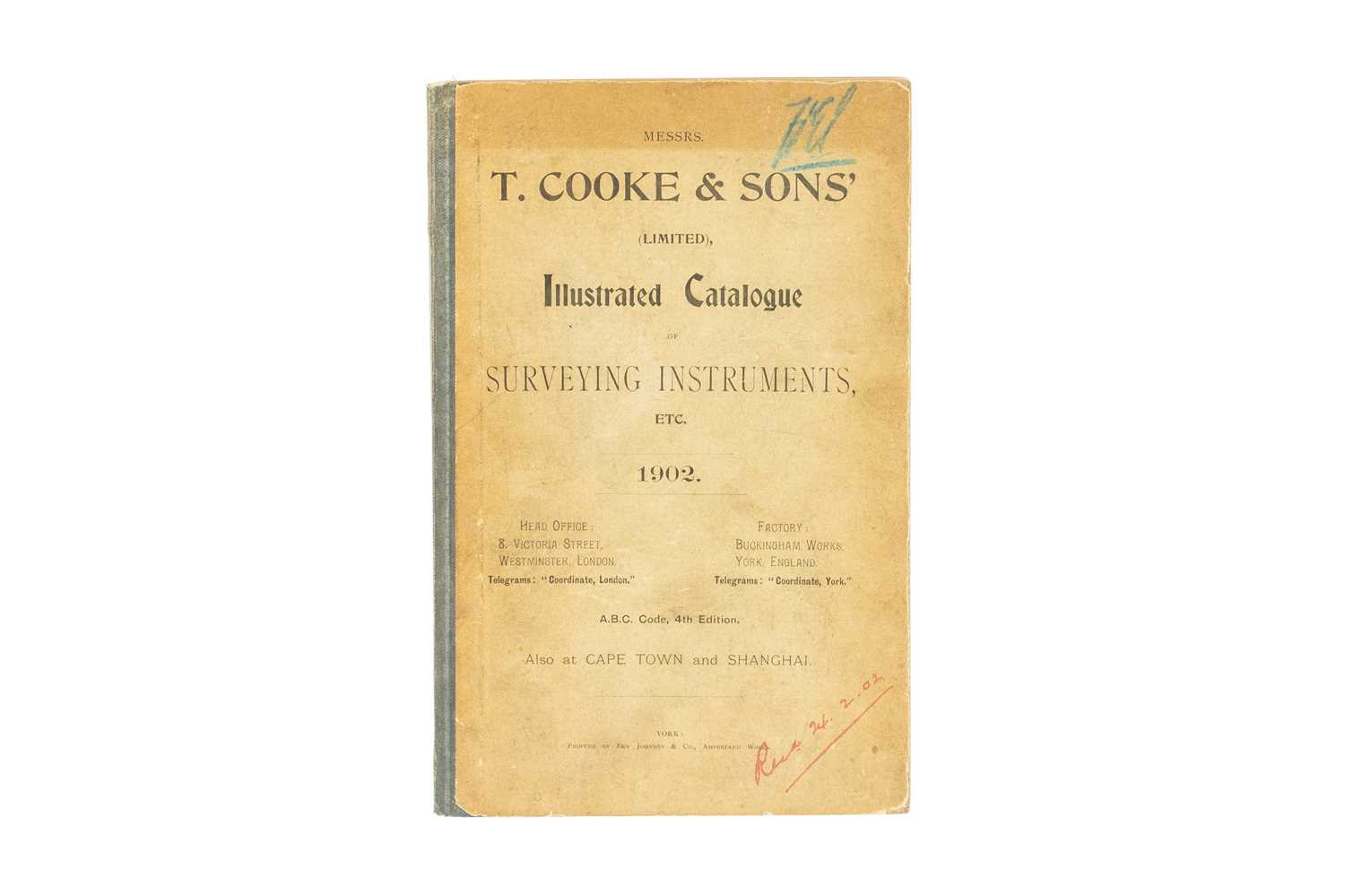Lot 275 - A T. Cooke & Sons, Trade Catalogue