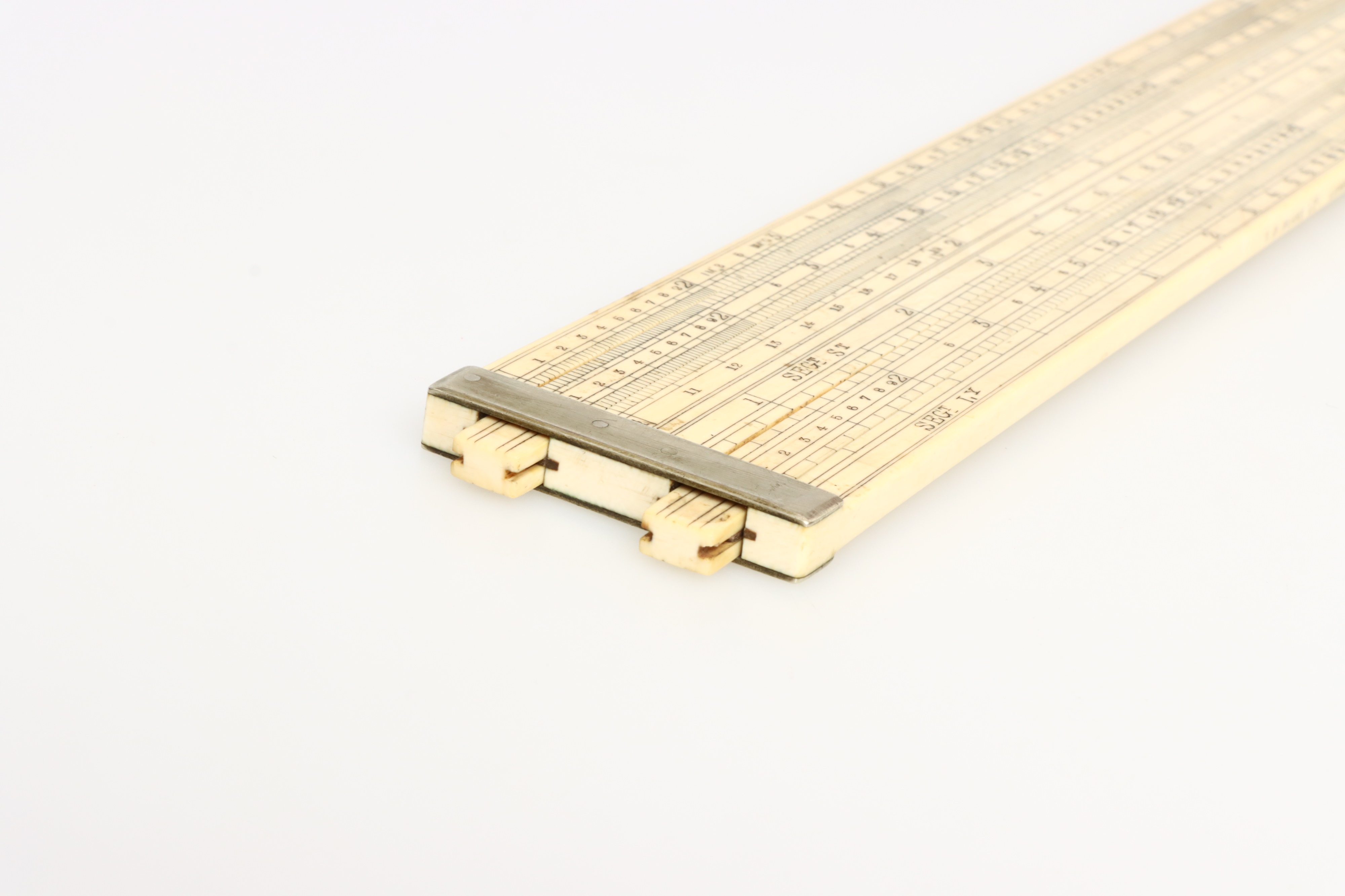 Lot 36 - An Ivory Excise Officer's Slide Rule,