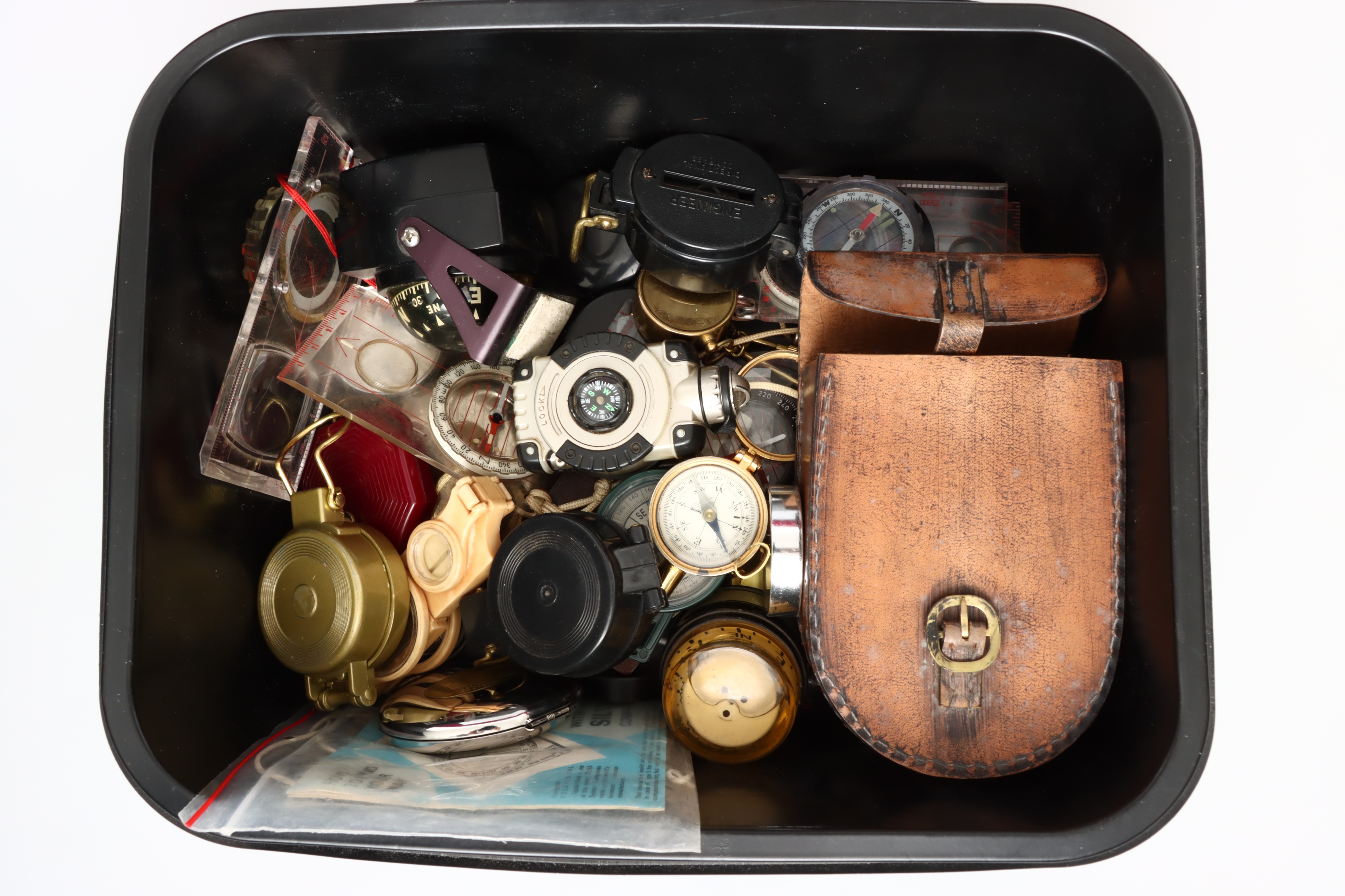 Lot 34 A collection of Compasses,