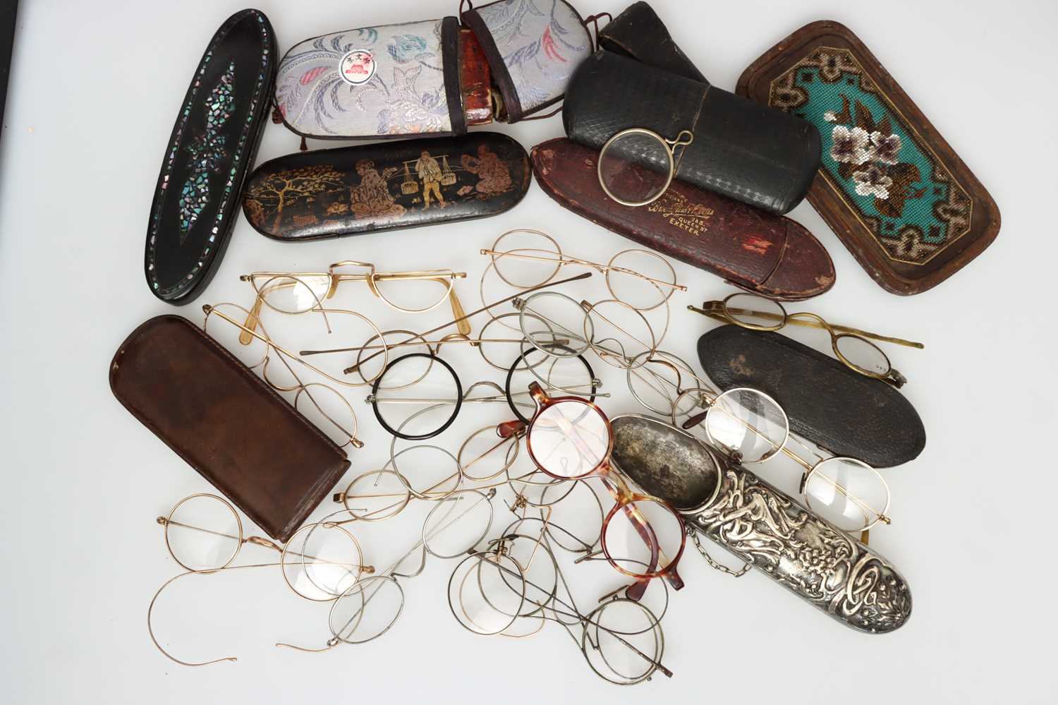 Lot 9 - A Collection of Spectacles and Cases,