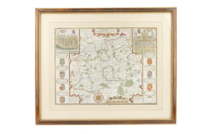 Lot 173 - John Speede Engraved Map of Surrey Described and Divided into Hundreds