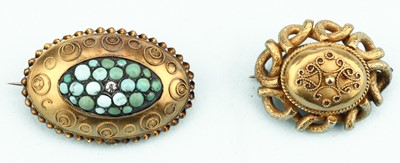 Lot 154 - Two Victorian Gold Brooches