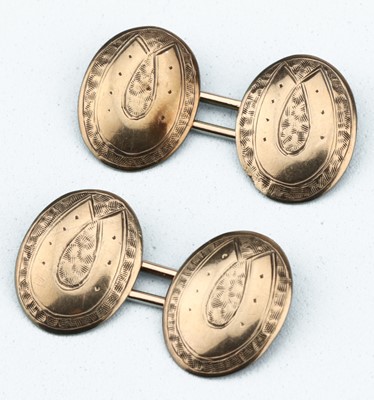 Lot 155 - A Pair of 9 ct Gold Chain Link Cufflinks