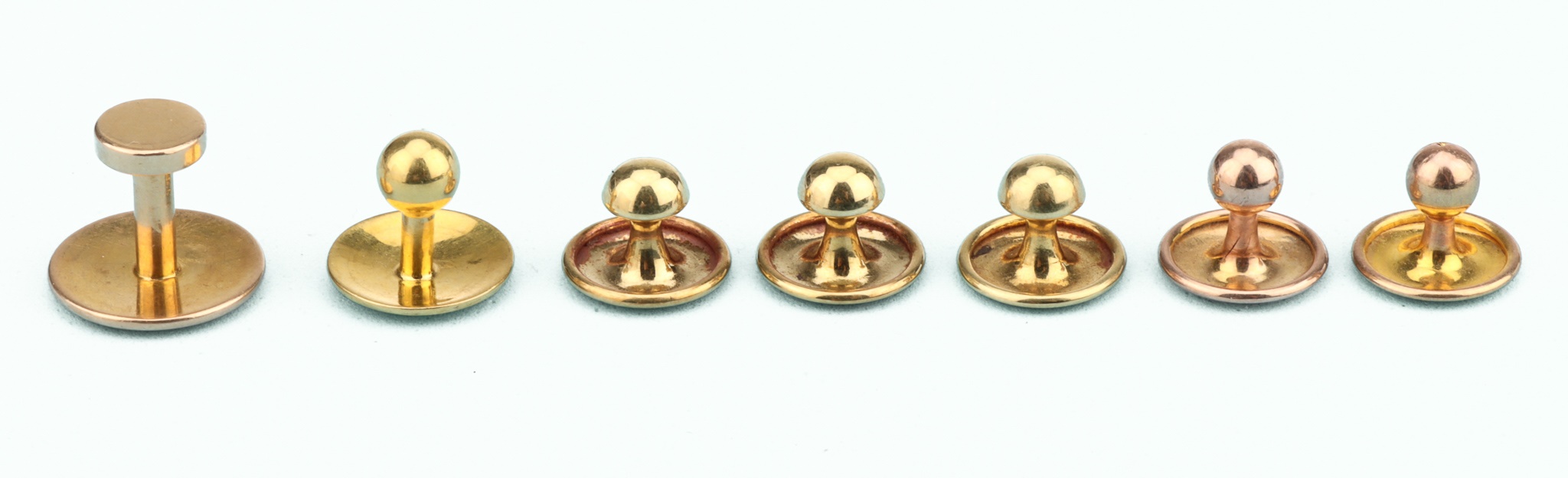 Lot 214 - Five 18 ct Gold Dress Studs,