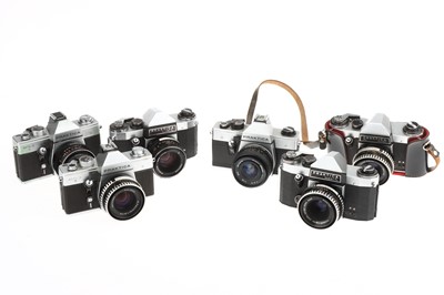 Lot 324 - A Selection of Six Praktica 35mm SLR Cameras