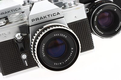 Lot 324 - A Selection of Six Praktica 35mm SLR Cameras