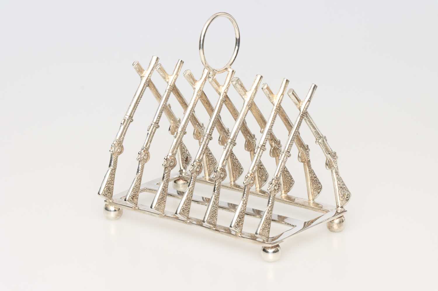 Lot 175 - A Novelty Silver Plated Toast Rack