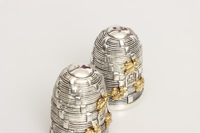 Lot 176 - A Pair of Silver Plated Novelty Condiments