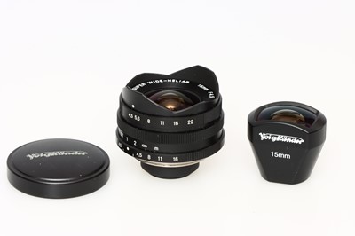 Lot 298 - A Voigtlander Super Wide-Helar Aspherical f/4.5 15mm Lens