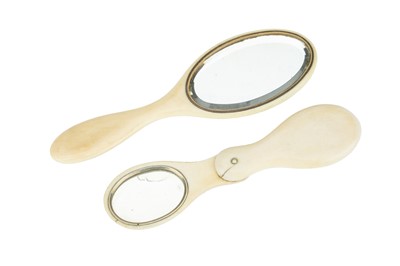 Lot 24 - Two Antique Ivory Dental Mirrors