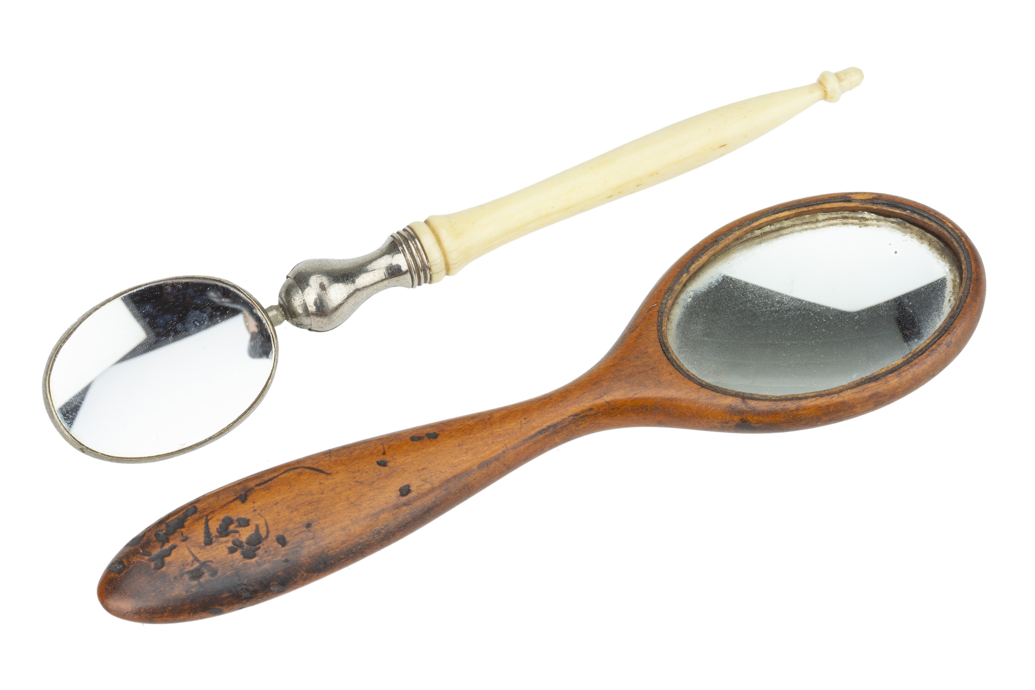 Lot 23 Two Antique Dental Mirrors,